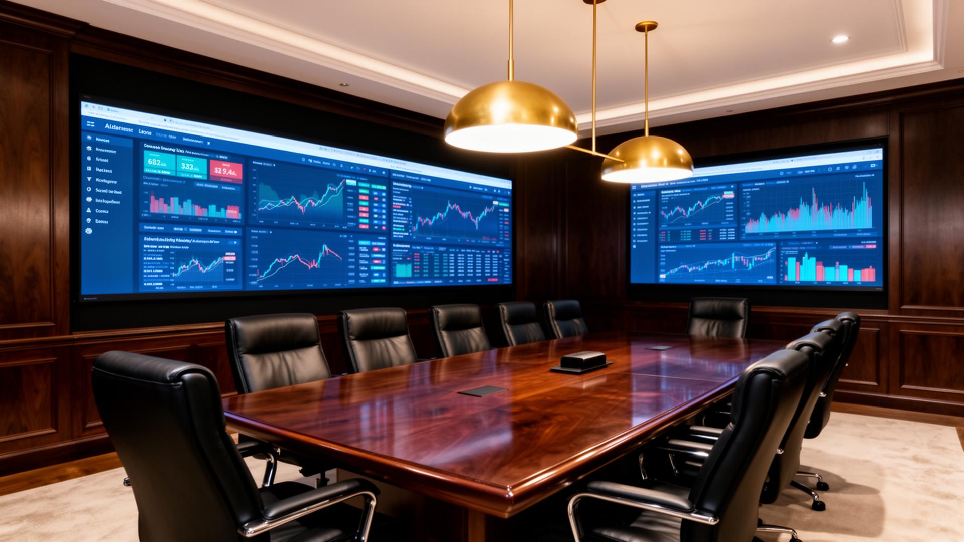 Institutional trading room