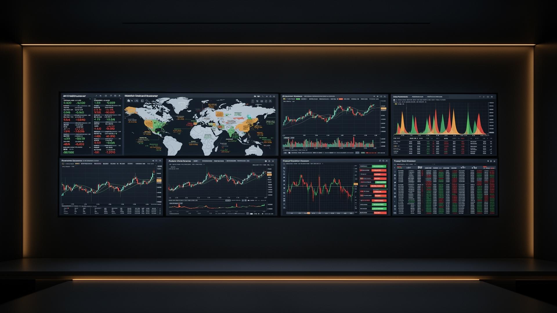 Wall of GFWS market scanner dashboards